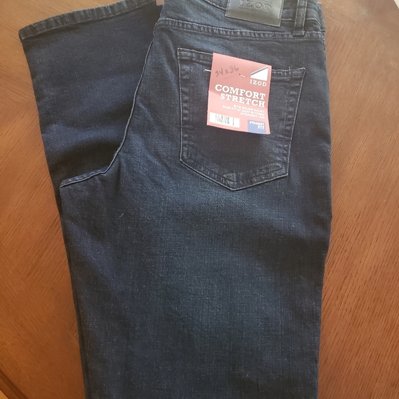34/36 IZOD COMFORT STRETCH STRAIGHT FIT JEANS - Picture 3 of 6